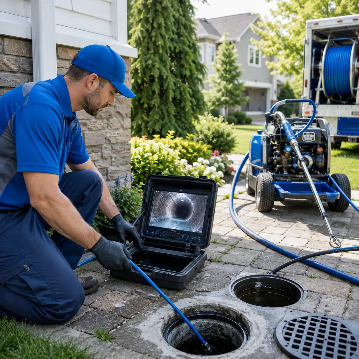 Outdoor drain cleaning professionals serving Aleppo, PA